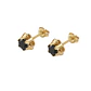 Aros Oro Miel 18kt Solitario con Ónix - Miniatura 1