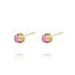 Aros de Oro 18kt Chatón Rosa de Francia Circonita 3mm - Miniatura 2