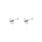 Aros de Oro Blanco 18kt Punto de Luz Grifa con Diamante 4Pts - Miniatura 3