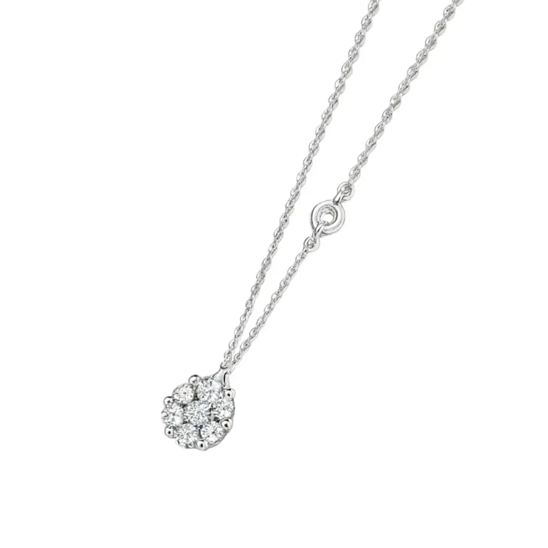 Collar de Oro Blanco 18kt con Diamantes 53 Totales SI/H Corte Brillante - By Danielle Costantini 2