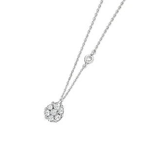 Collar de Oro Blanco 18kt con Diamantes 53 Totales SI/H Corte Brillante - By Danielle Costantini