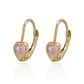 Aros Oro Amarillo 18kt Corazón de Rosa de Francia - Miniatura 1