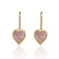 Aros Oro Amarillo 18kt Corazón de Rosa de Francia - Miniatura 2