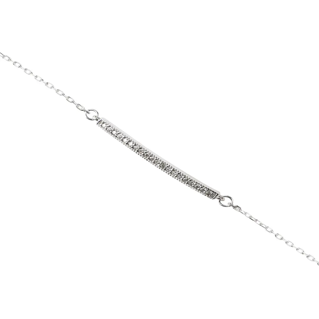 Pulsera Oro Blanco 18kt Diamantes 5Pts SI/H 2
