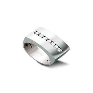 Anillo Platino 950 Modelo Dumo 7 Diamantes 5pts