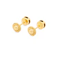 Aros de Oro 18kt Punto De Luz. Con Circon 2,0 mm - Miniatura 3