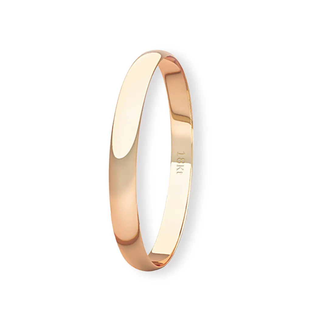 Argolla Matrimonio Ilusión de Oro Miel 18kt Inglés Verona de 2,0mm 1