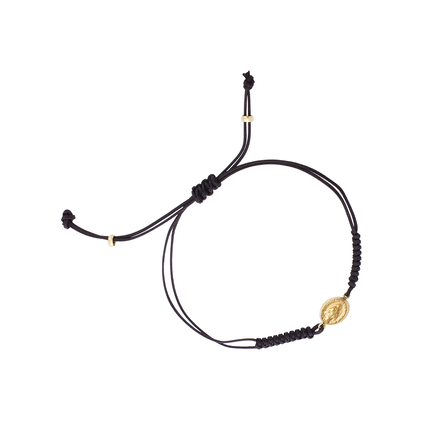 Pulsera de Oro 9kt Virgen De Los Rayos Ajustable 2