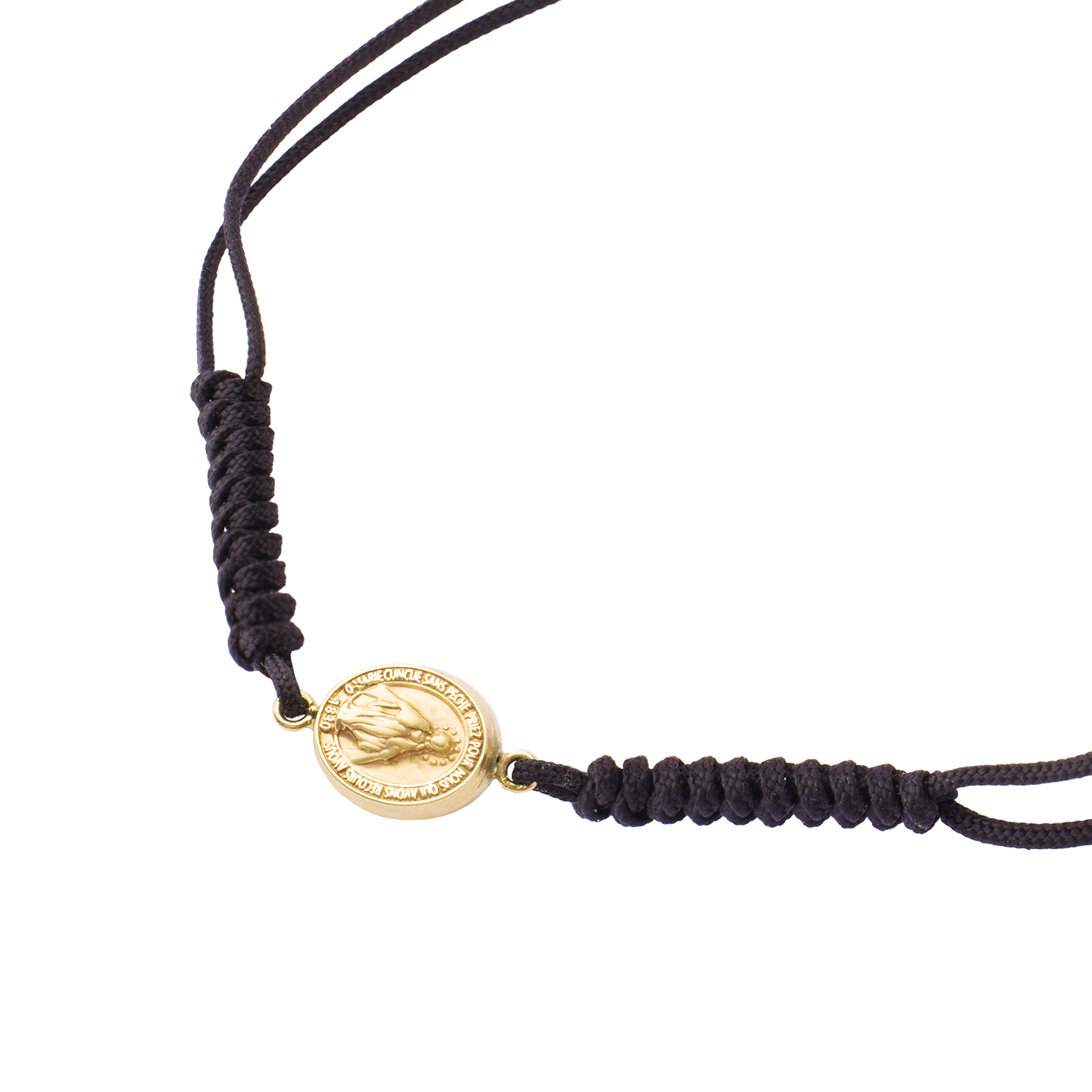 Pulsera de Oro 9kt Virgen De Los Rayos Ajustable 3
