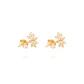 Aros de Oro de 18kt Circonitas copo de nieve - Miniatura 2