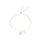 Pulsera Plata Esterlina 925 Ajustable Circonita Revestido en Oro 18kt - Miniatura 1