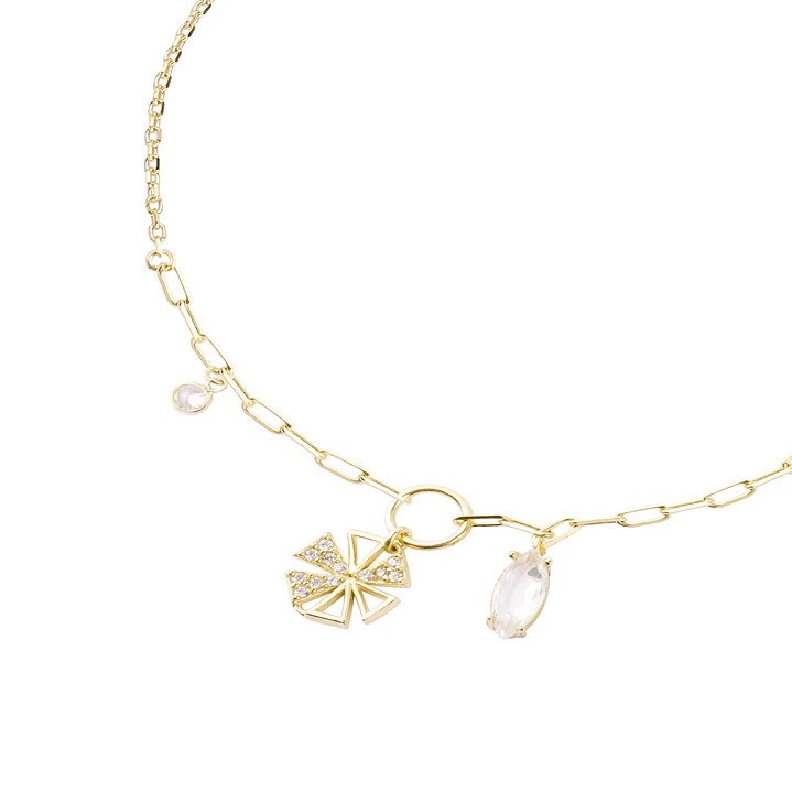 Pulsera Plata Esterlina 925 Ajustable Circonita Revestido en Oro 18kt 3