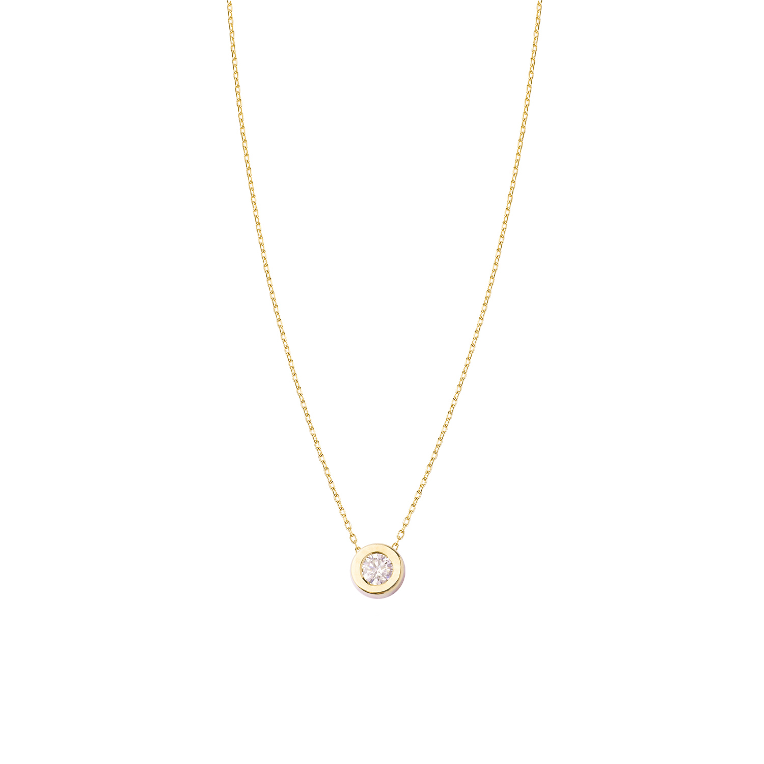Collar de Oro 18kt con Diamantes de Punto de Luz 6 Pts Totales SI/H 3 3