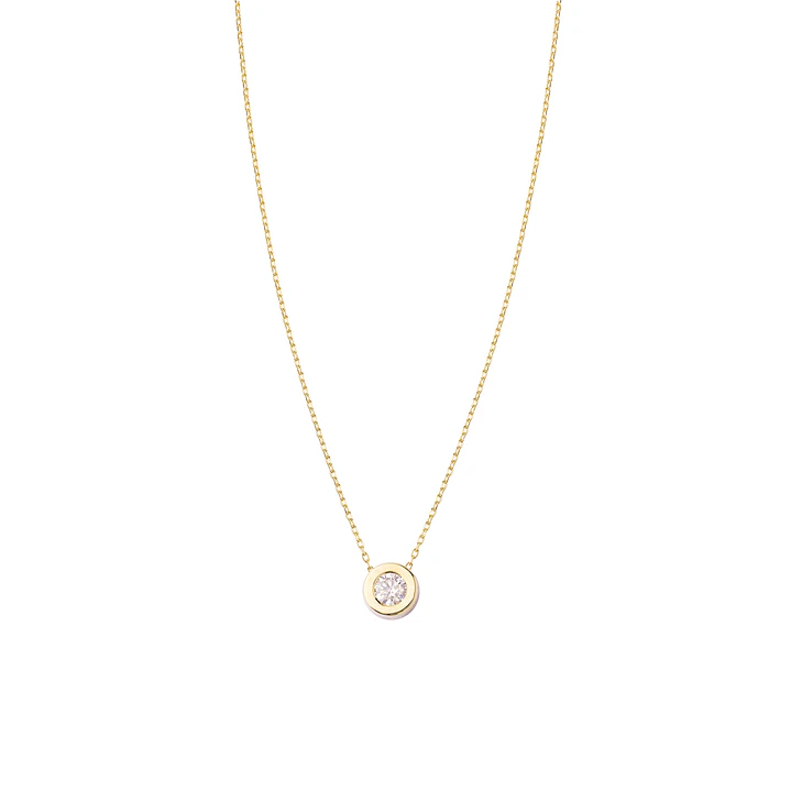 Collar de Oro 18kt con Diamantes de Punto de Luz 6 Pts Totales SI/H 3 3