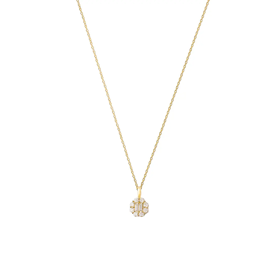 Colgante Oro Amarillo 18kt Diamantes 17 Pts Totales SI/H 3