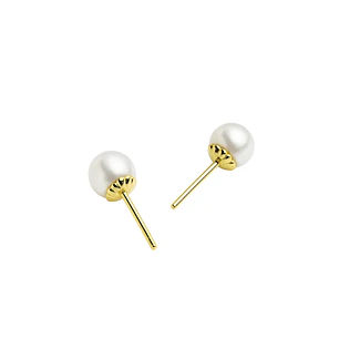 Aros de Oro 18kt Perla Cultivada de 5.0mm a 5.5mm