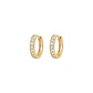 Aros Oro Amarillo 18kt Argollas 1/2 Circonita 14MM - Miniatura 1