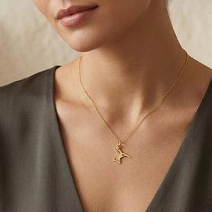 Colgante de Oro Miel 18kt Colibri