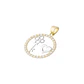 Colgante de Oro 18kt Bicolor Corazón Llave con Circonita - Miniatura 1
