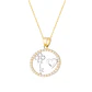 Colgante de Oro 18kt Bicolor Corazón Llave con Circonita - Miniatura 3
