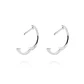 Aros Oro Blanco 18kt Diamantes de Argollas 23 Pts Totales - Miniatura 3