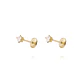 Aros de Oro 9kt Corazon Circon pequeño 3 Grifas - Miniatura 1