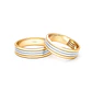Par Argollas Matrimonio de Oro Amarillo y Blanco 18kt Count 5,0mm - Miniatura 2
