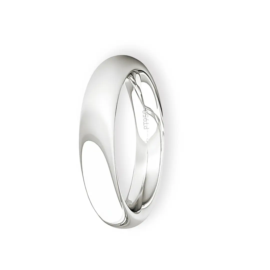 Argolla Matrimonio de Platino Inglés Garda Ergofit de 3,5mm 1