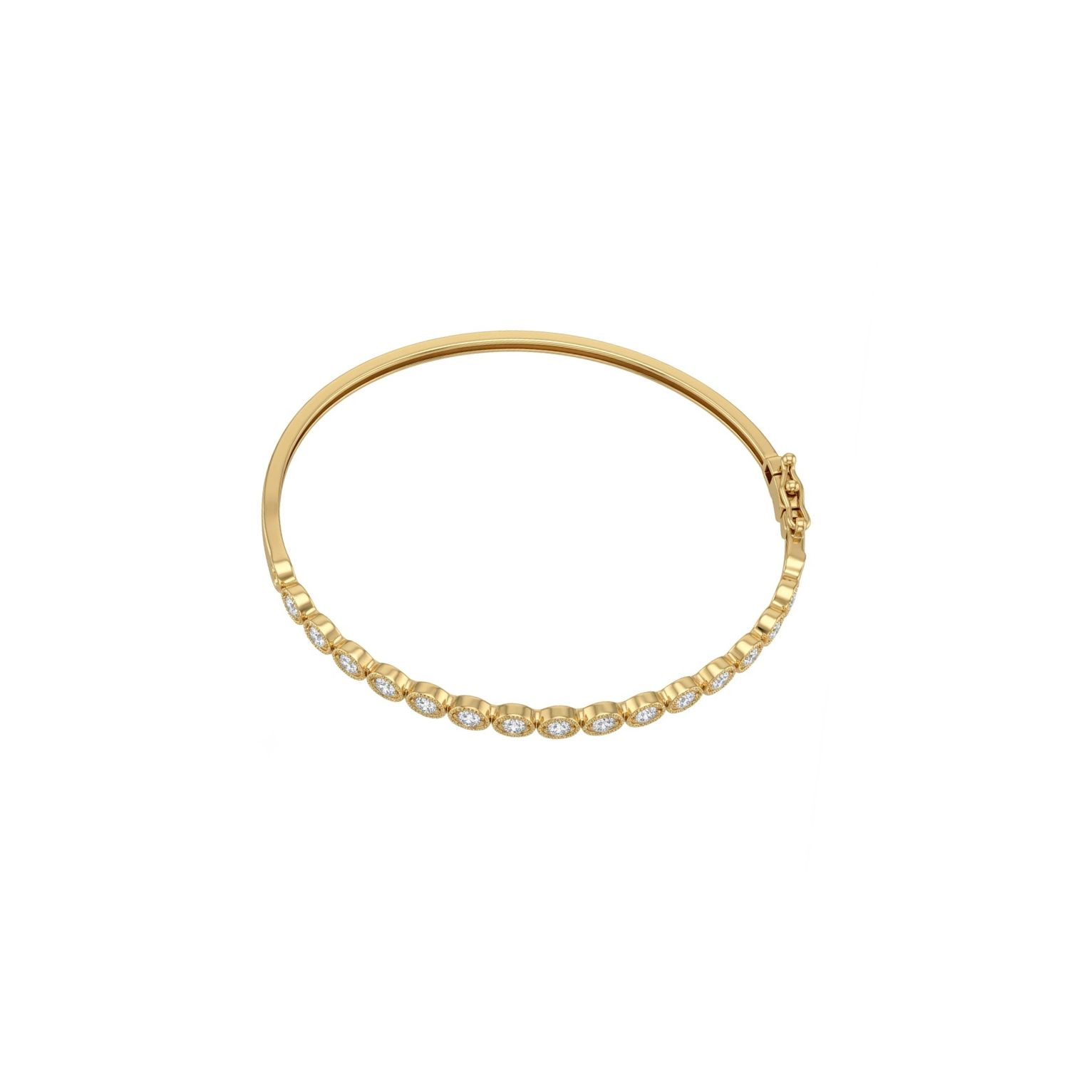 Pulsera Oro Amarillo 18Kt  Esclava Diamantes 25Pts 3