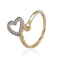 Anillo de Oro 18kt Corazón de Circonitas y Punto - Miniatura 1