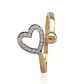 Anillo de Oro 18kt Corazón de Circonitas y Punto - Miniatura 2