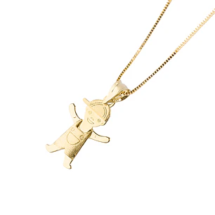 Colgante de Oro 18kt Niño Jardinera
