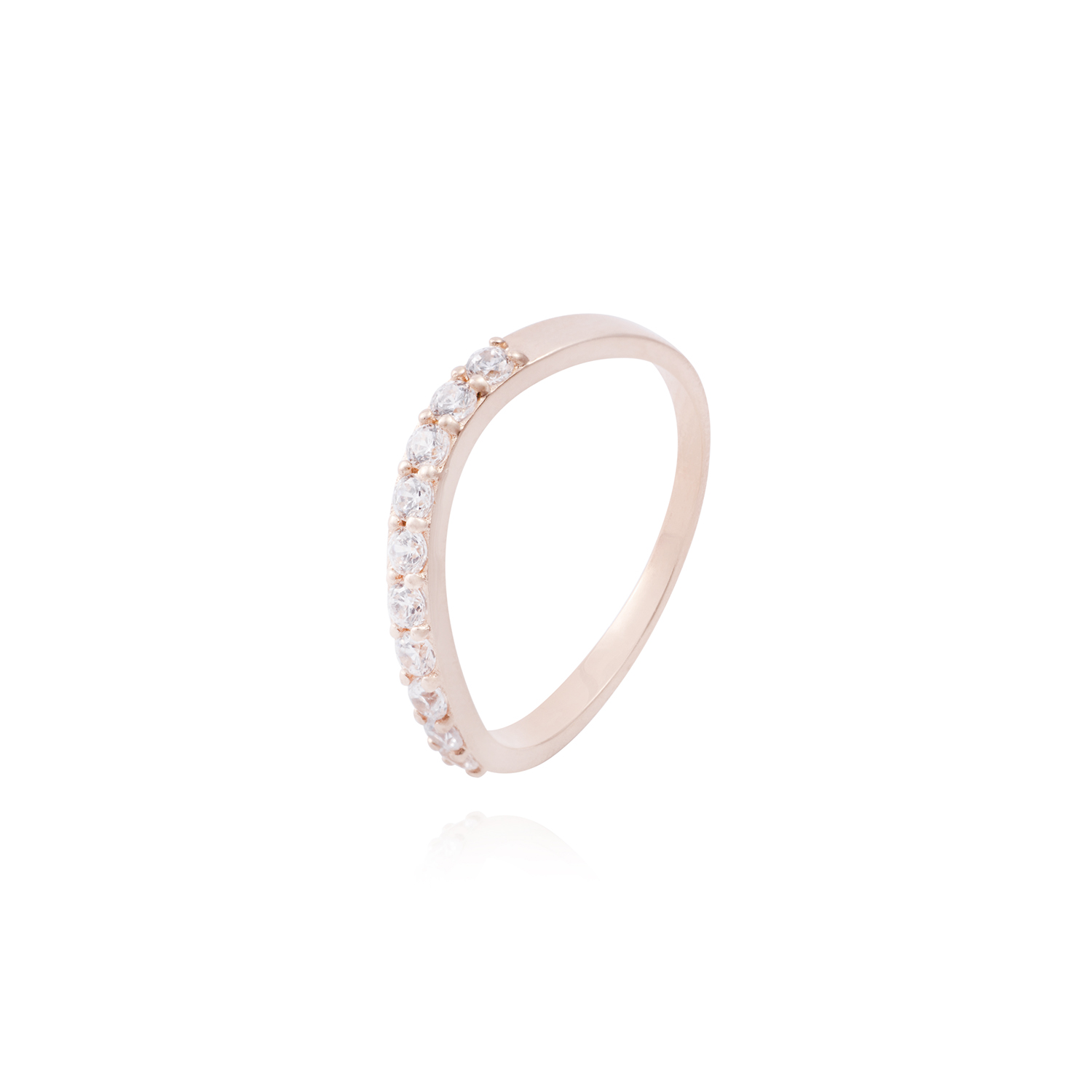 Anillo Oro Miel 18kt Reina Circonitas 1