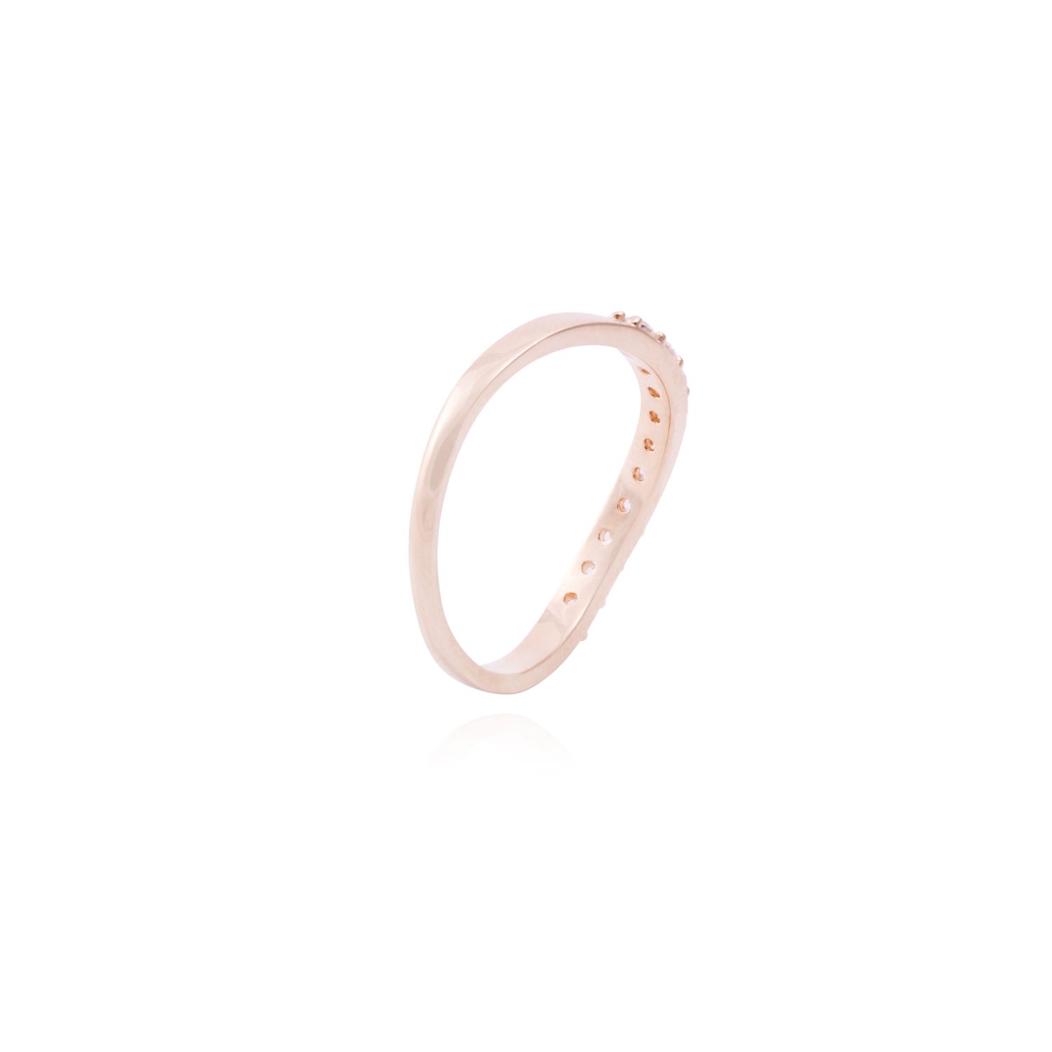 Anillo Oro Miel 18kt Reina Circonitas 3