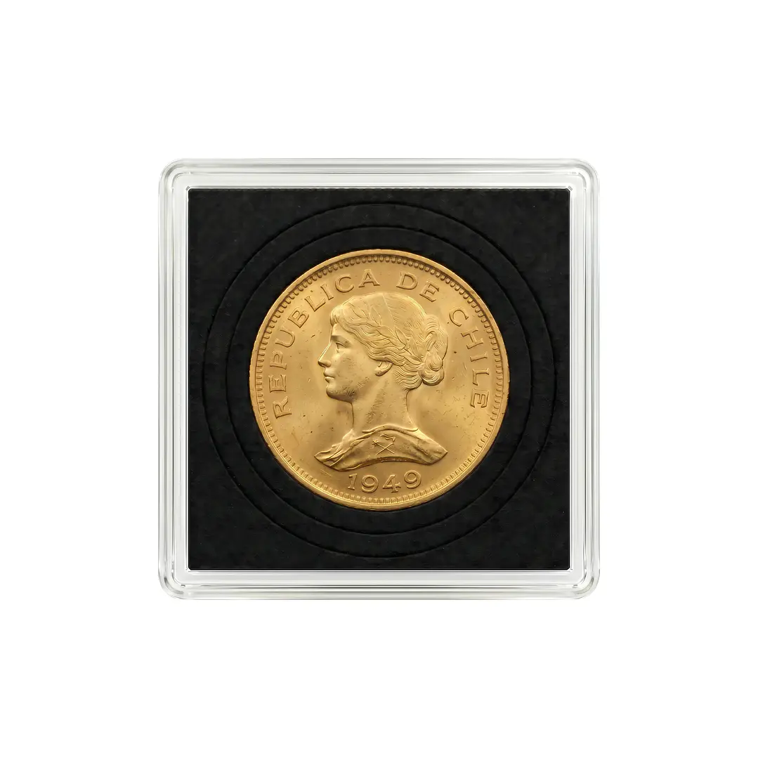 Moneda de Oro Chilena de 100 pesos año 1940 al 1949 9