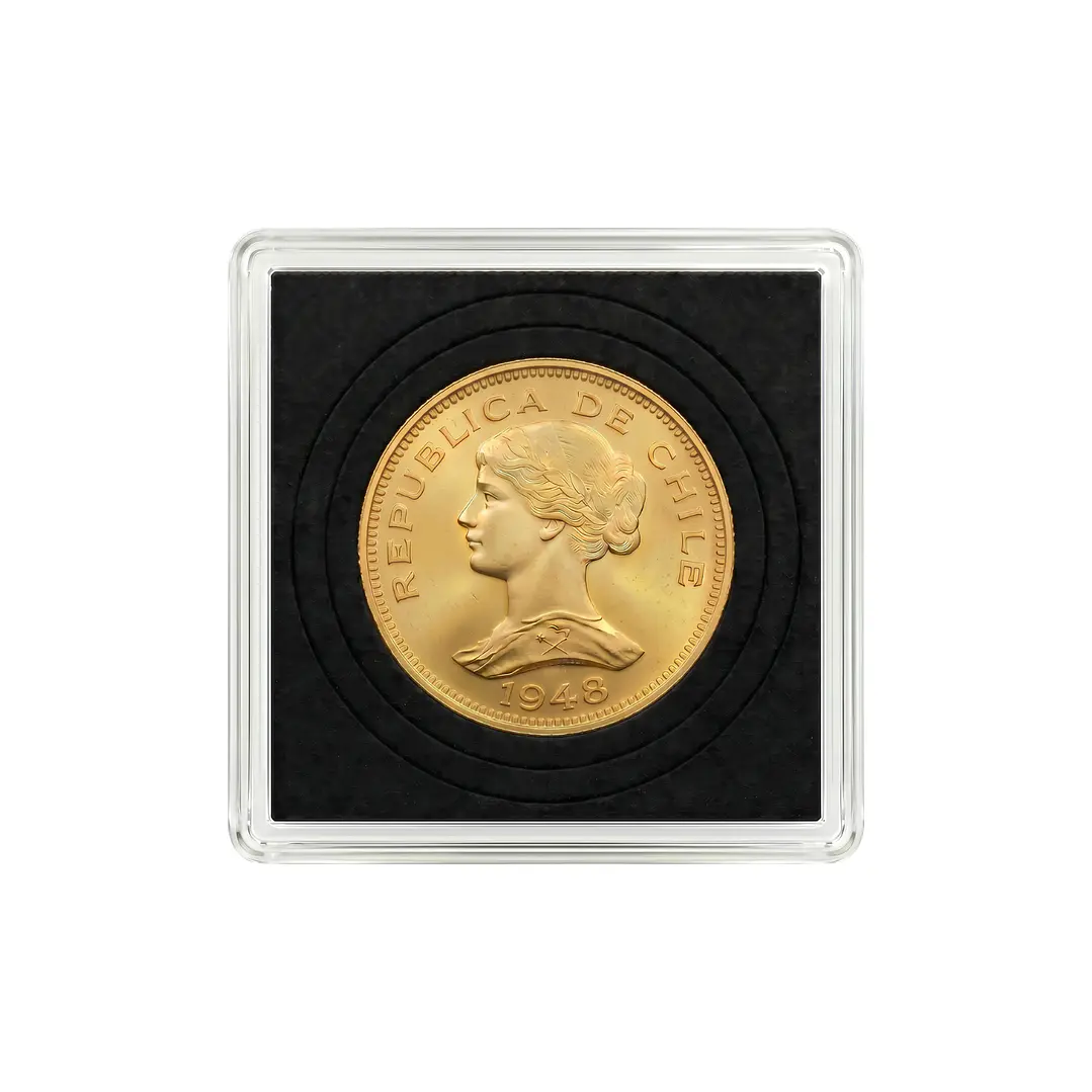 Moneda de Oro Chilena de 100 pesos año 1940 al 1949 12