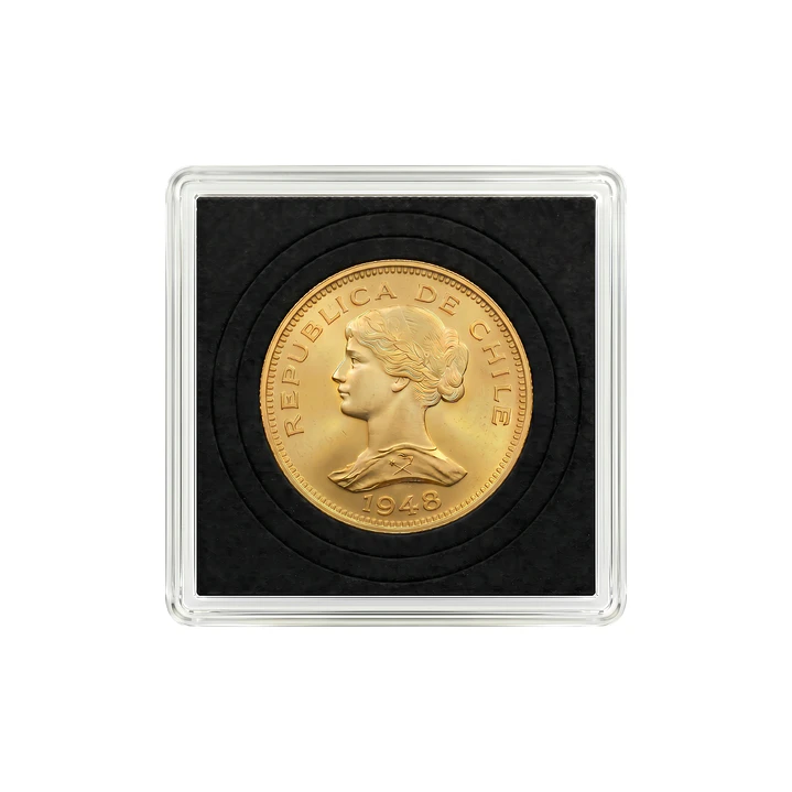 Moneda de Oro Chilena de 100 pesos año 1940 al 1949 12