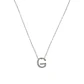 Collar de Plata Esterlina 925  Letra G Brillo - Miniatura 2