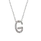 Collar de Plata Esterlina 925  Letra G Brillo - Miniatura 3