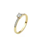 Anillo Oro Amarillo 18kt Circonita Central 4MM - Miniatura 1