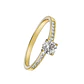 Anillo Oro Amarillo 18kt Circonita Central 4MM - Miniatura 2