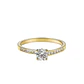 Anillo Oro Amarillo 18kt Circonita Central 4MM - Miniatura 3