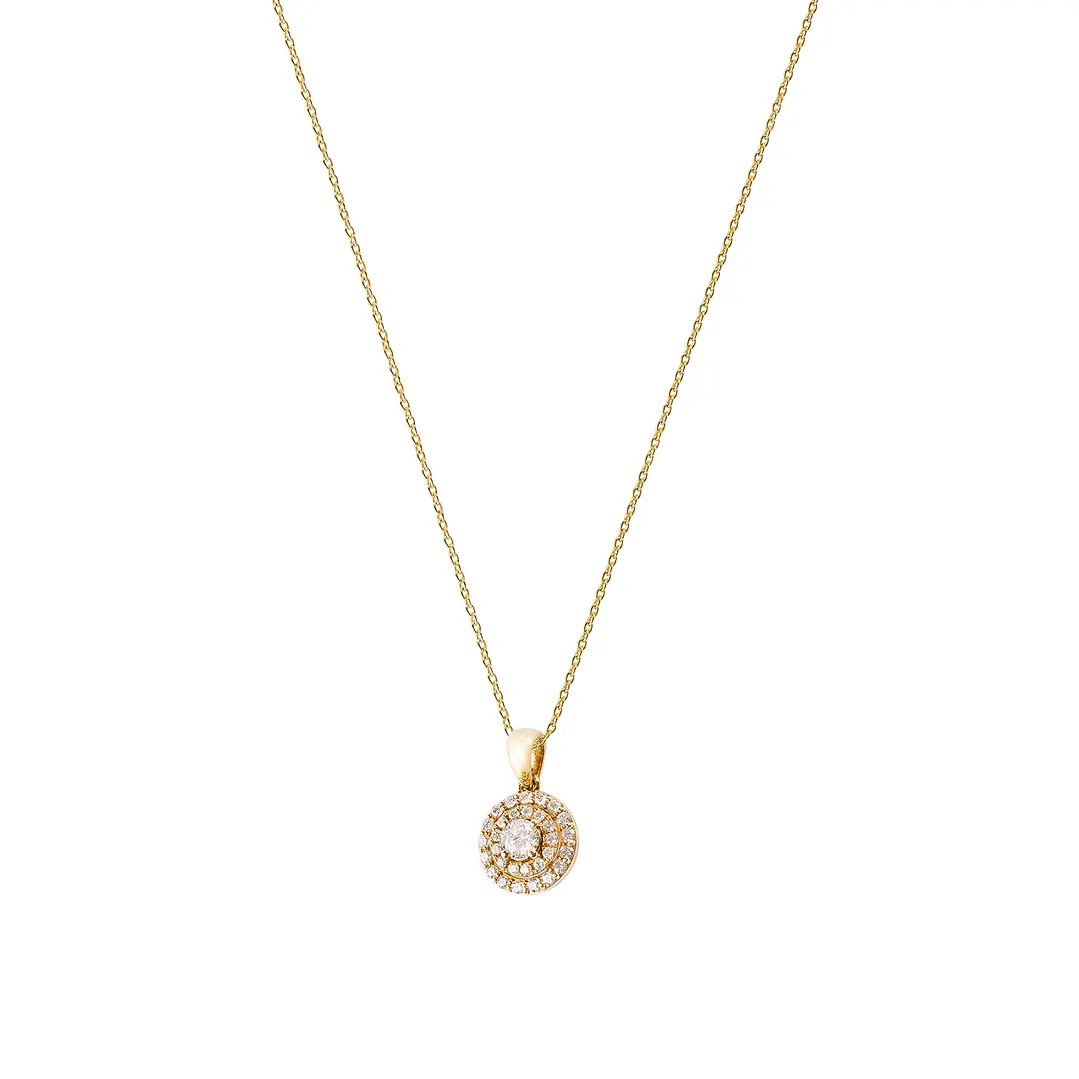 Colgante de Oro 18kt con Diamantes de 1x18 Pts Totales 21 Pts SI/H 3