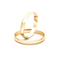 Par Argollas Matrimonio de Oro Amarillo 18kt Alexandrina de 3,0mm - Miniatura 1