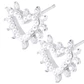 Aros de Plata Esterlina Corazón Perla mas Circonita - Miniatura 2