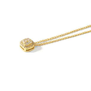 Collar de Oro 18kt con Diamantes 25 Pts Totales SI/H Corte Brillante - By Danielle Costantini
