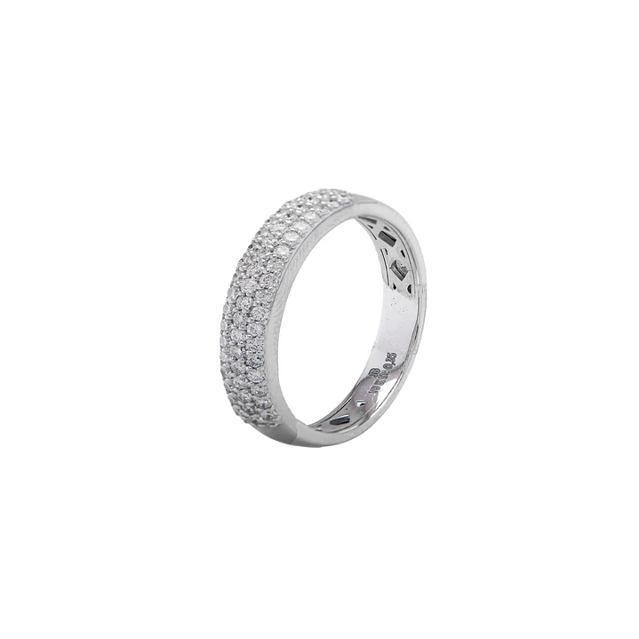 Anillo de Oro Blanco 18kt con Diamantes de 35 Pts Corte Brillante SI/H Bold 1