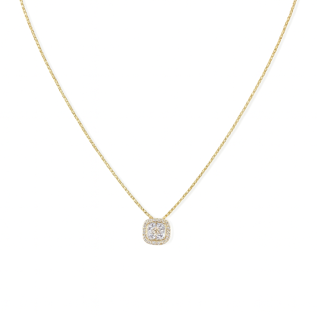 Collar de Oro 18kt con Diamantes 25 Pts Total 3