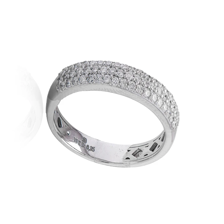 Anillo de Oro Blanco 18kt con Diamantes de 35 Pts Corte Brillante SI/H Bold 2