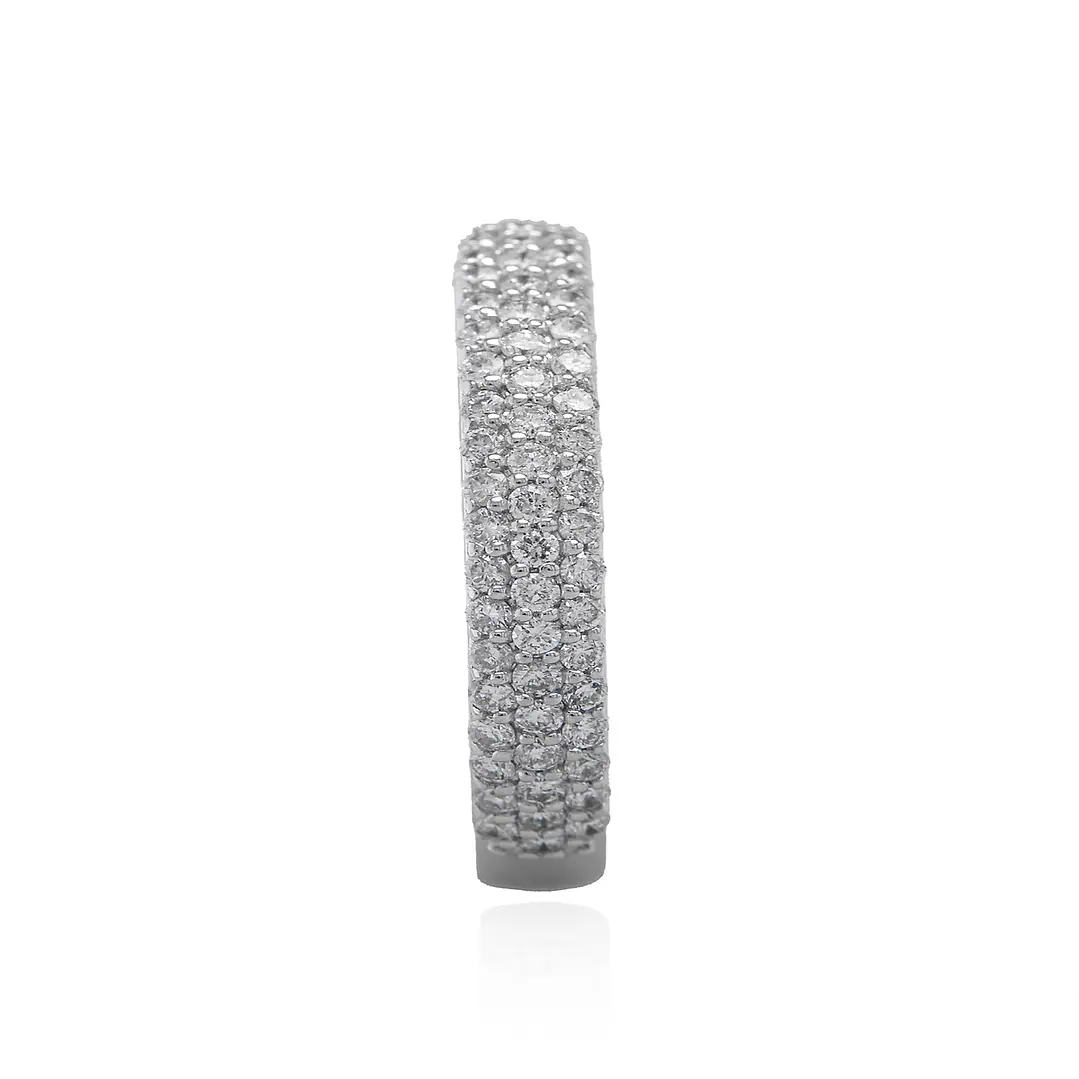 Anillo de Oro Blanco 18kt con Diamantes de 35 Pts Corte Brillante SI/H Bold 4